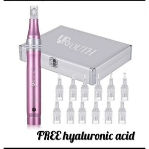Titanium Microneedling Pen Kit with 12 pcs Replacement Microneedle Derma Roller